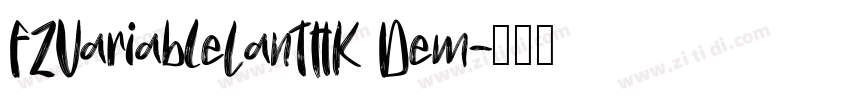 FZVariableLanTHK Dem字体转换